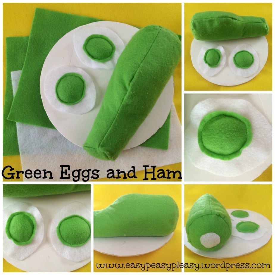 DIY Dr. Seuss Green Eggs and Ham Costume Collage