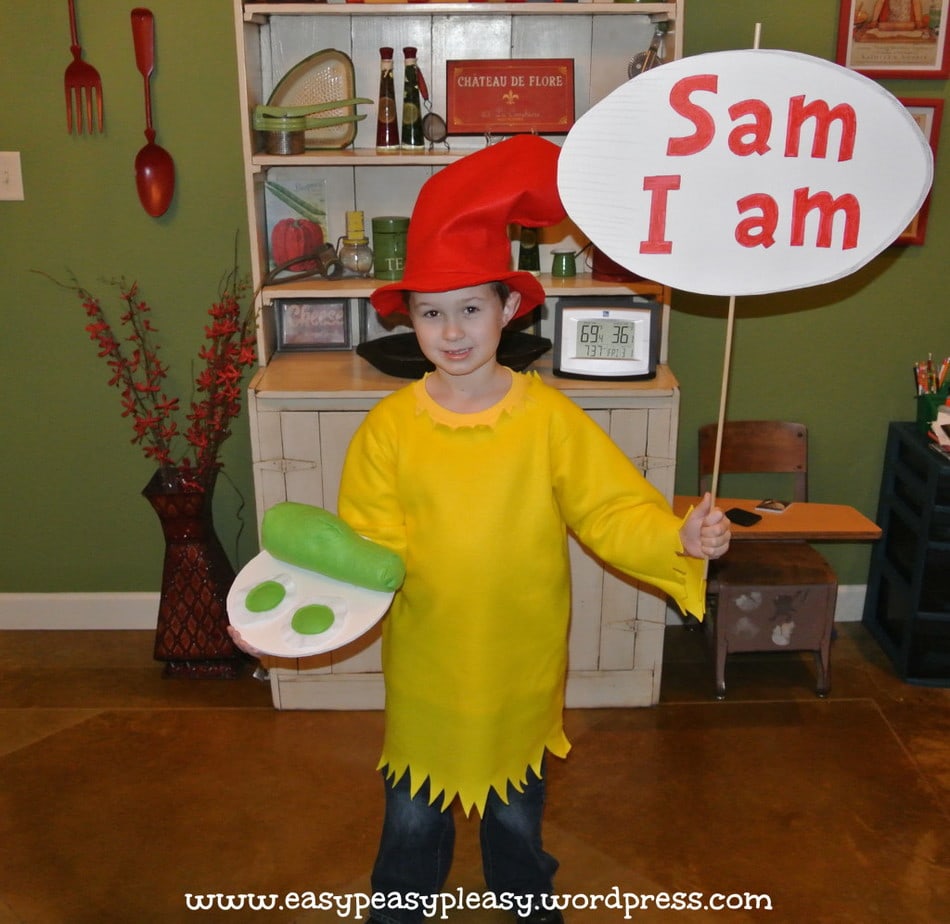 DIY Dr. Seuss Sam I am costume 