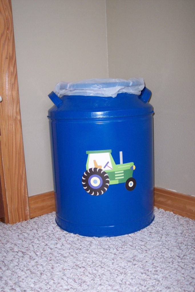 John Deere trash can