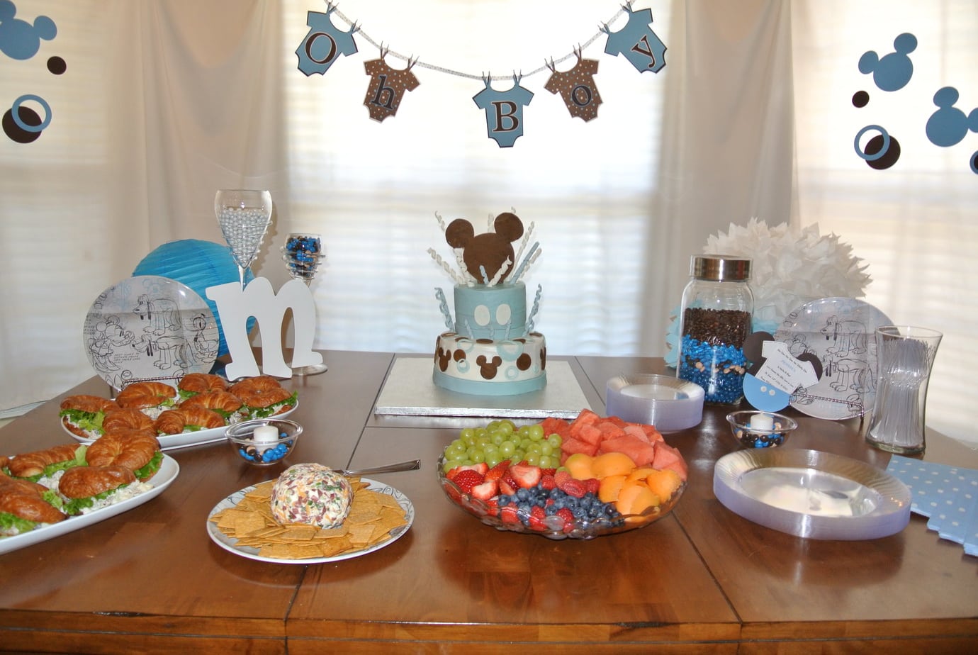Mickey Mouse Baby Shower Food Table