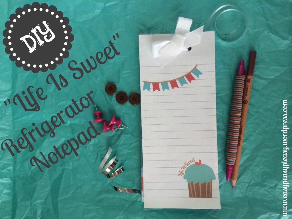Free Fridge Notepad List.pdf DIY Refrigerator Notepad With Free Printable Cover And Refills - Easy ...