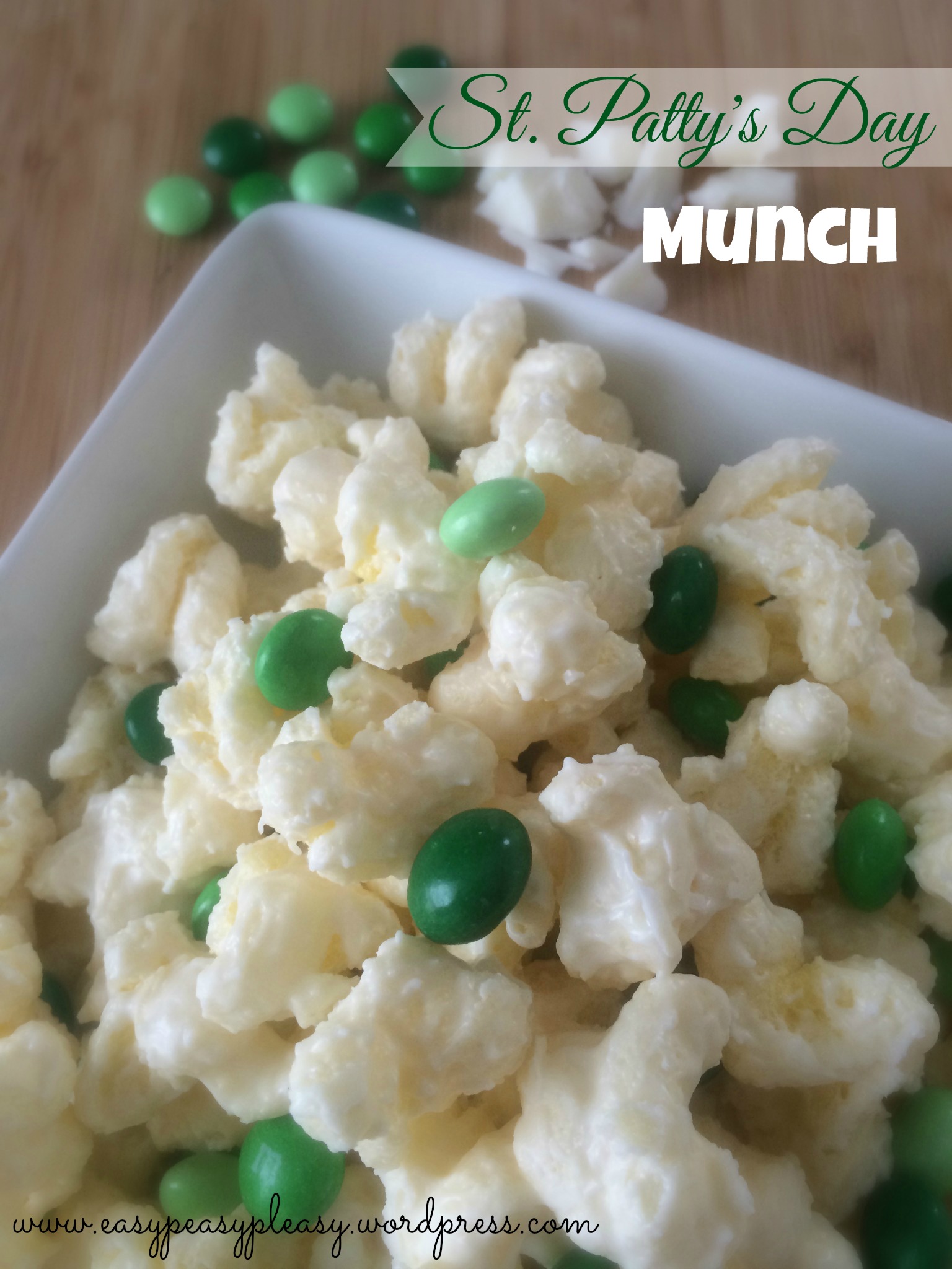 Easy St. Patty's Day Munch-You won't be able to stop at one handful! https://easypeasypleasy.com