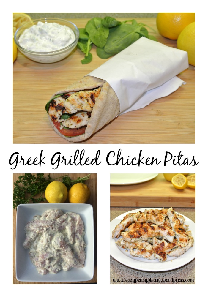 Easy Greek Grilled Chicken Pitas Marinade Recipe