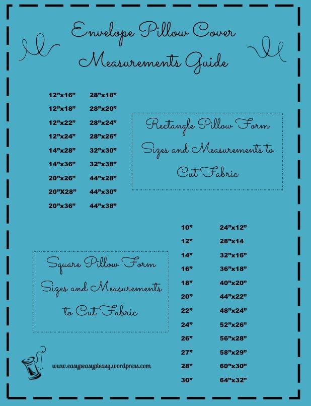 Pillow Insert Size Guide