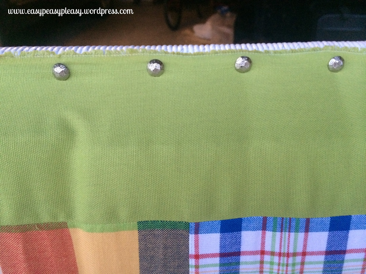 how to attach fabric with upholstery tacks