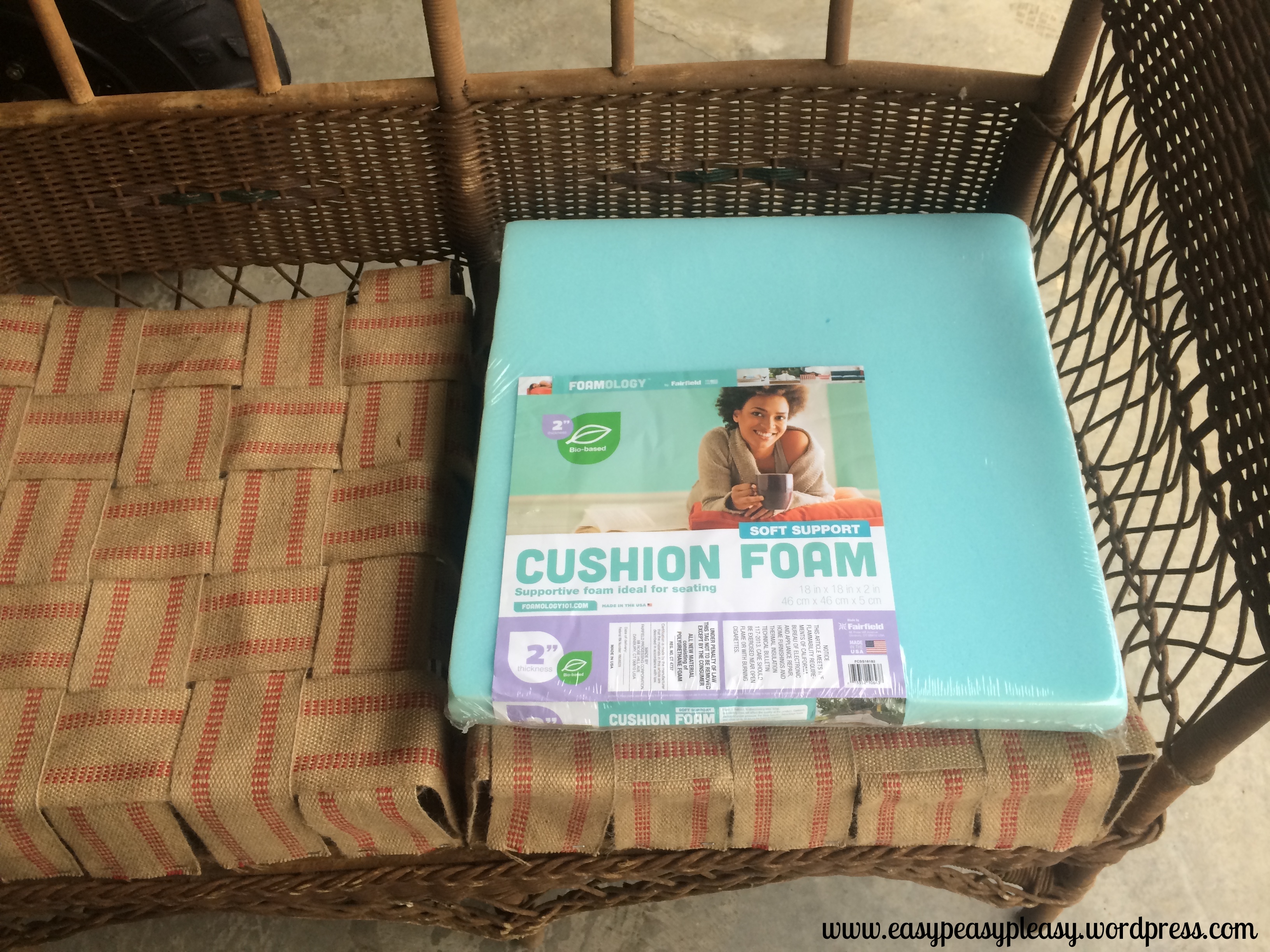 Restoring a Wicker Couch with spring loaded cushions