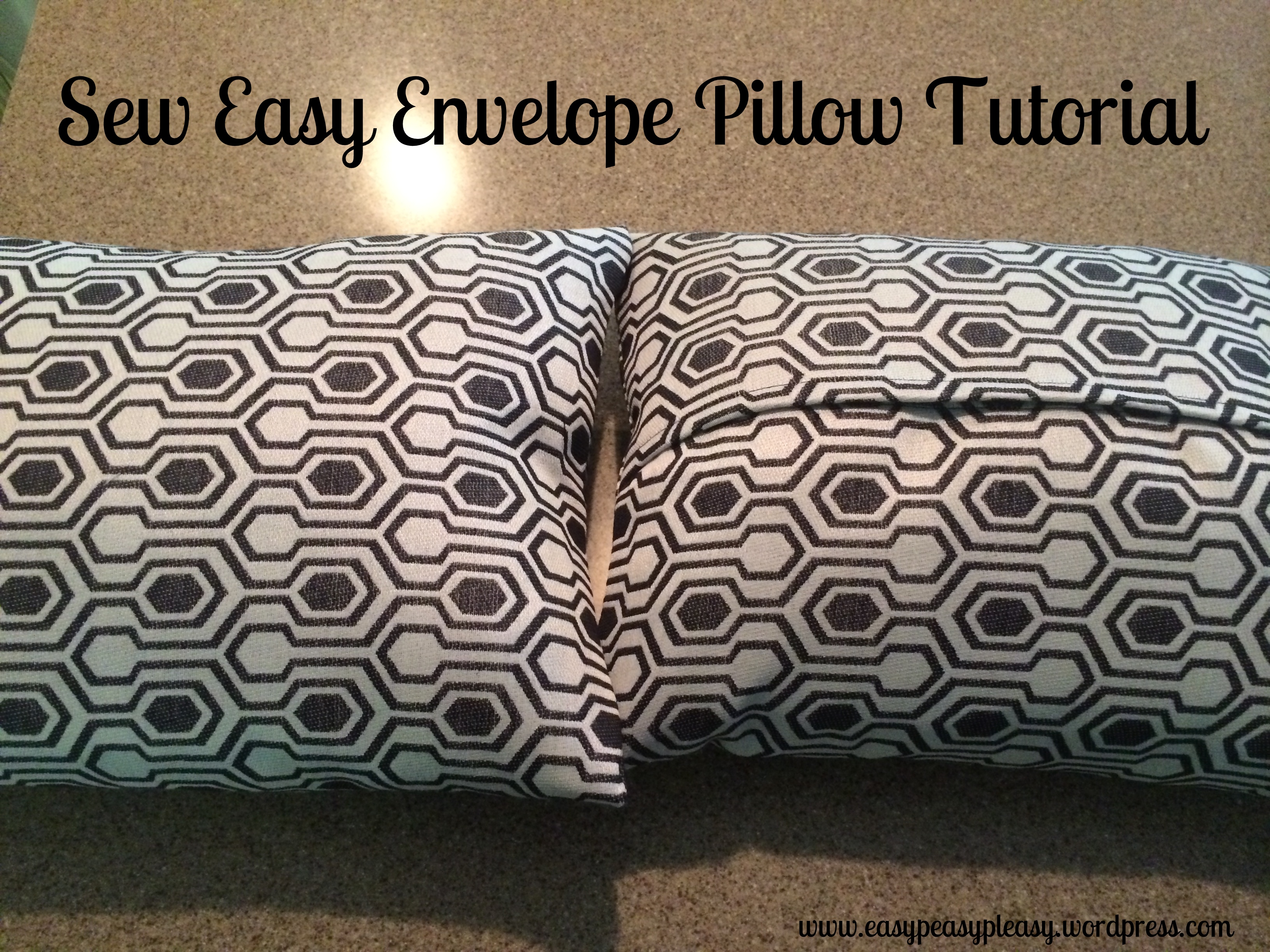 Envelope shop cushion pattern