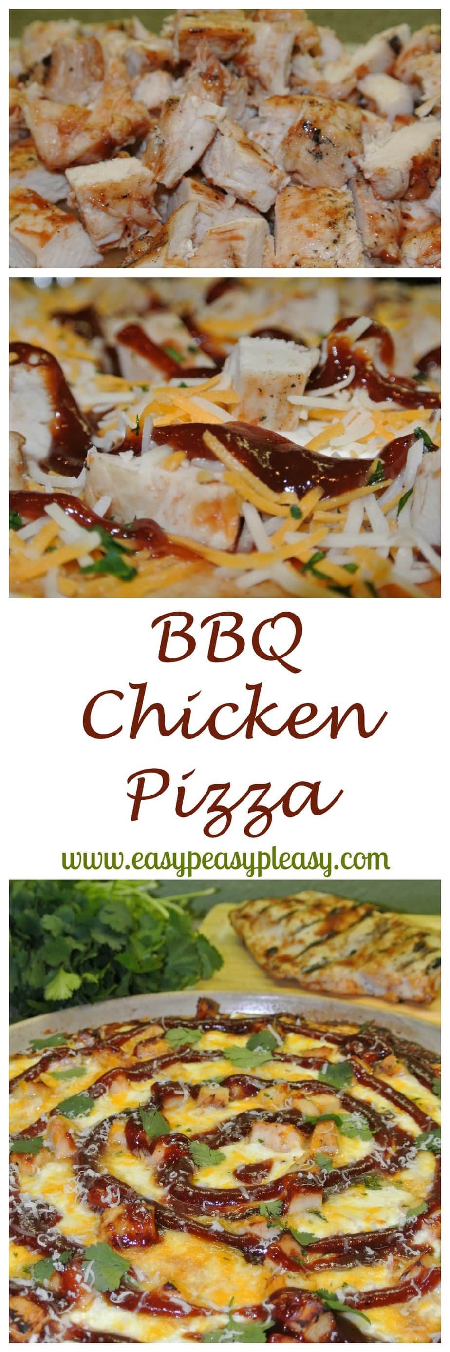 Use up your leftover grilled chicken in this easy BBQ Chicken Pizza Recipe