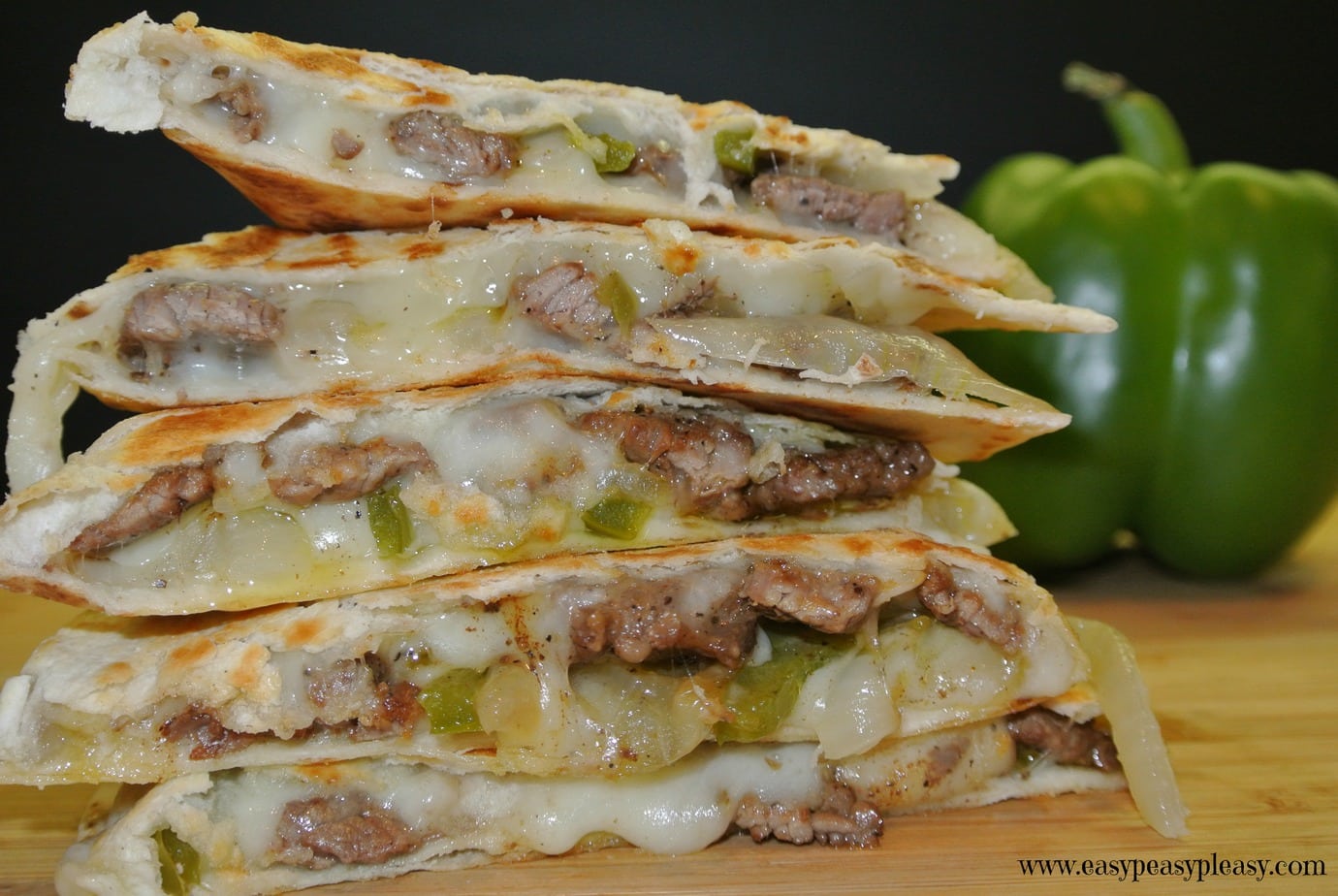 Cheese Steak Quesadillas are a great twist on a classic Quesadilla