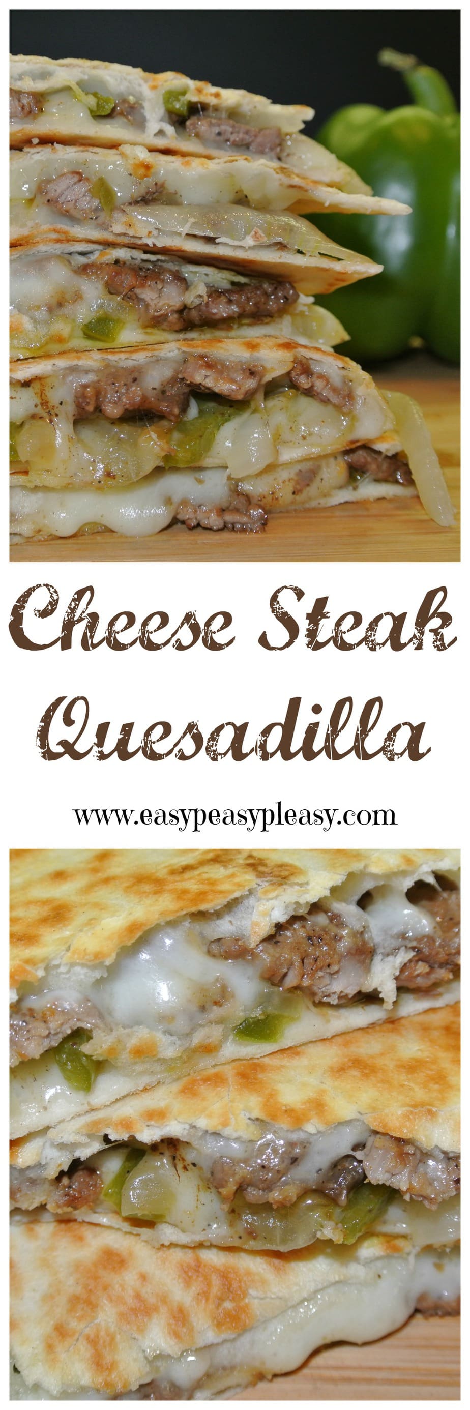 Quesadillas are in regular rotation at my house but sometimes I need a change. Cheese Steak Quesadillas are the perfect twist on this Tex-Mex classic.