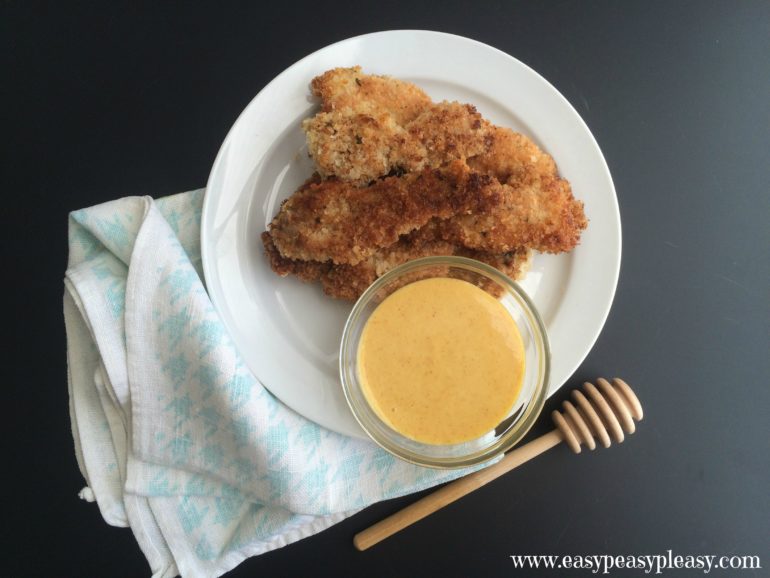 Delicious Honey Mustard Dipping Sauce using only 4 ingredients and works great as marinade or on sandwiches