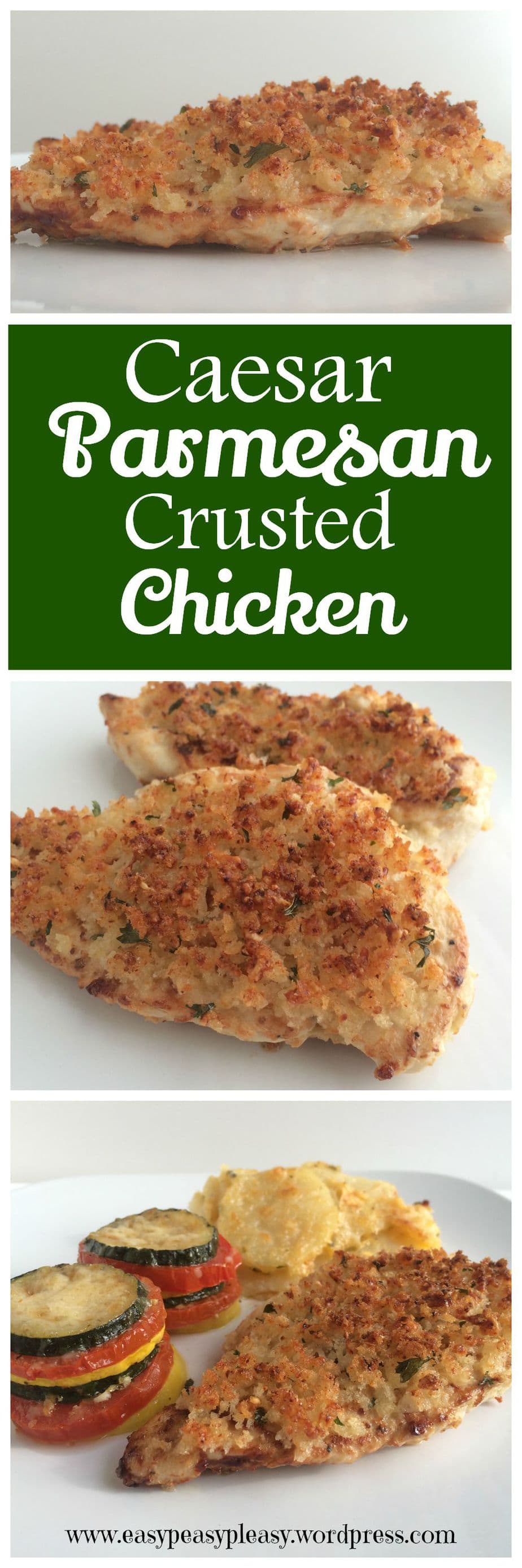 Caesar Parmesan Crusted Chicken is an easy dish for those busy weeknights.