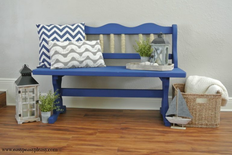 Easy DIY Coastal Inspired Bench Makeover