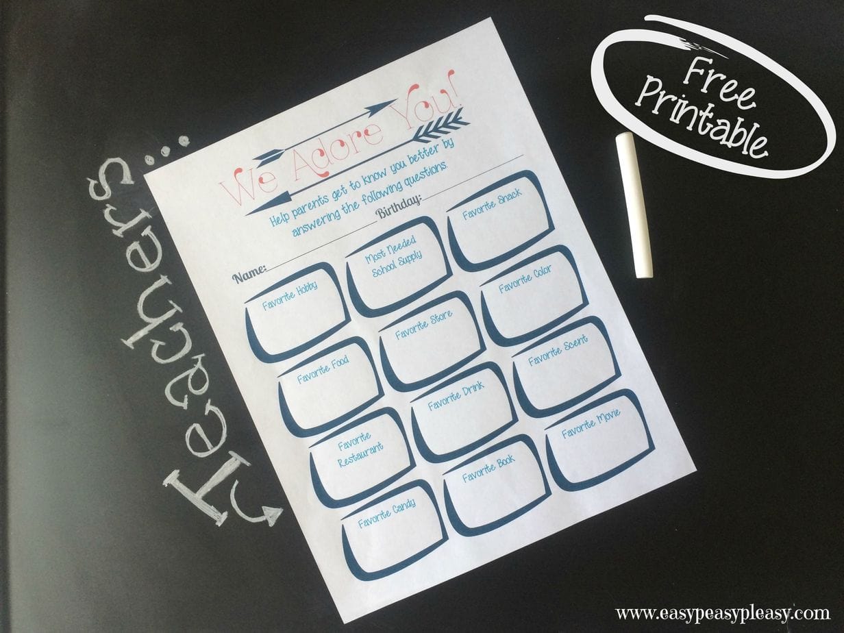 Teacher's Favorite Things: A Must Have Printable for Room Parents - This Is  The Blog