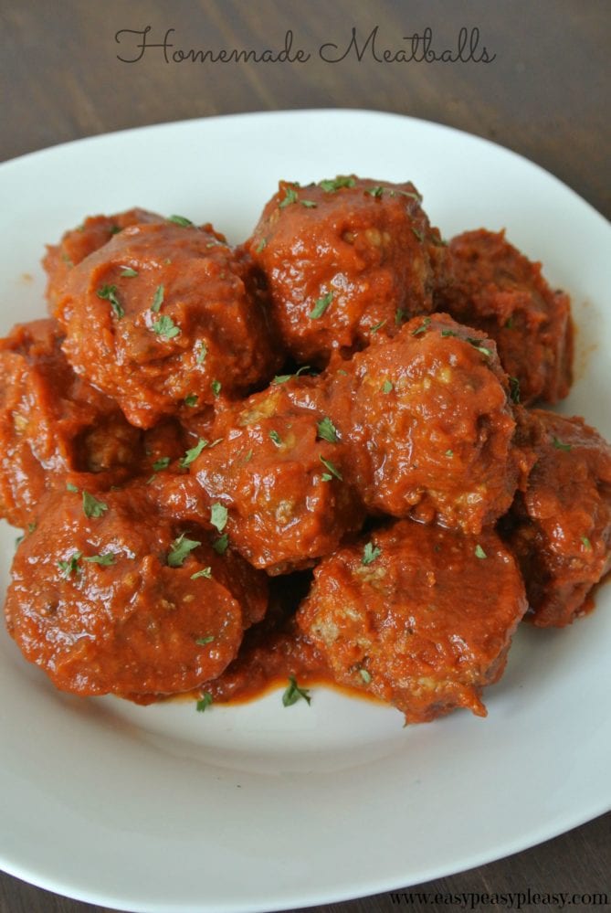 Kid Approved Easy Homemade Meatballs - Easy Peasy Pleasy