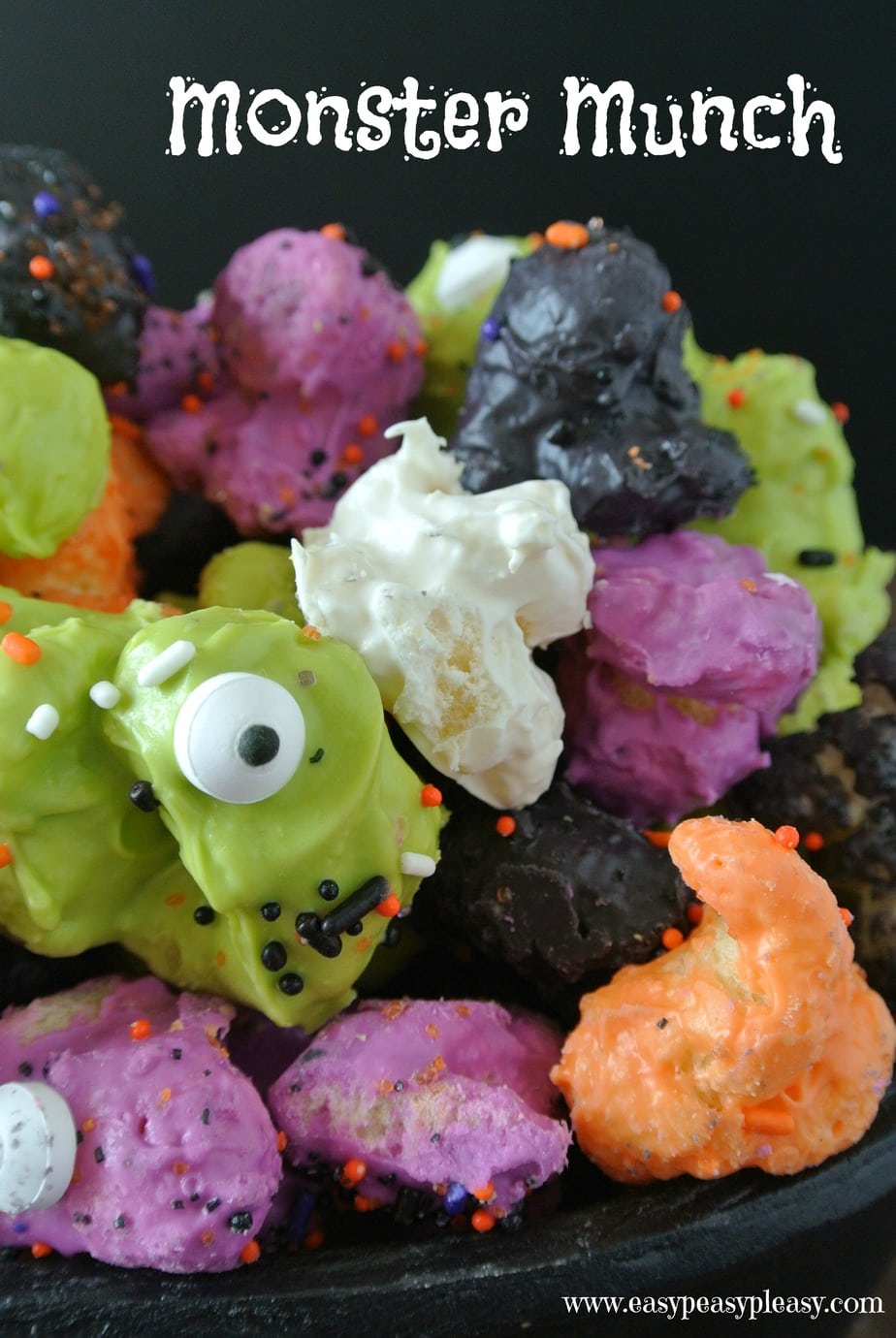 Easy 3 Ingredient Monster Munch is the perfect Halloween Treat and it's not popcorn.