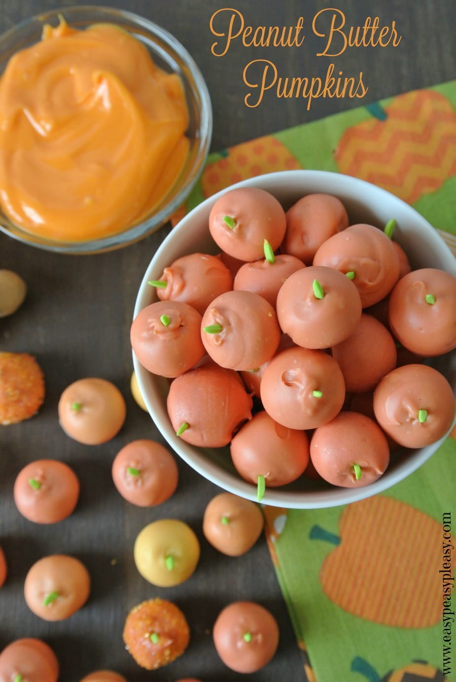 Easy 3 Ingredient Peanut Butter Pumpkins!