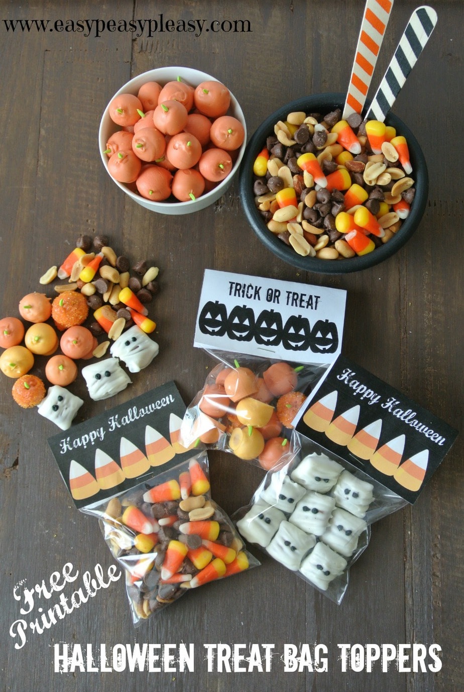 Free Printable Halloween Treat Bag Toppers are perfect for your Halloween treats!