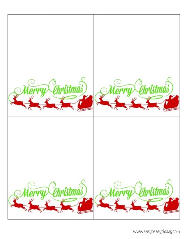 Happy Holidays Treat Bag Topper - Free Printable - Pjs and Paint