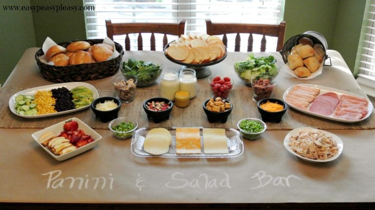 Take your next gathering up a notch with a Panini Salad Bar!