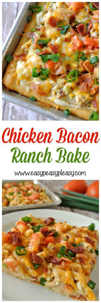 Chicken Bacon Ranch Bake Makes Weeknights Easy - Easy Peasy Pleasy
