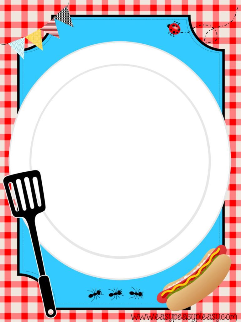 Free printable picnic or BBQ Flyer you can customize with instructions!