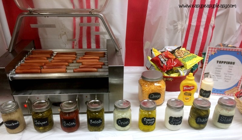 Teacher Appreciation Lunch Ideas Hot Dog Bar Toppings!