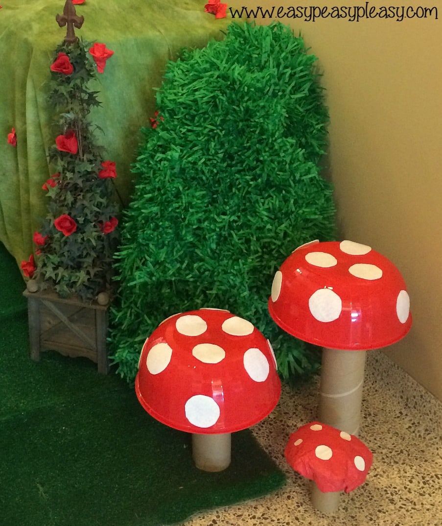 Alice in Wonderland Teacher Appreciation Week DIY Mushrooms!