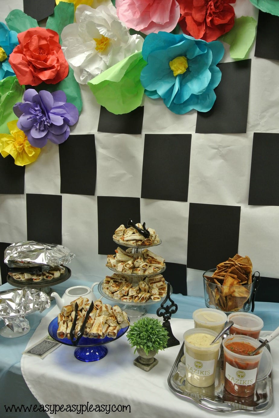 Alice in Wonderland Teacher Appreciation catered by Tazikis