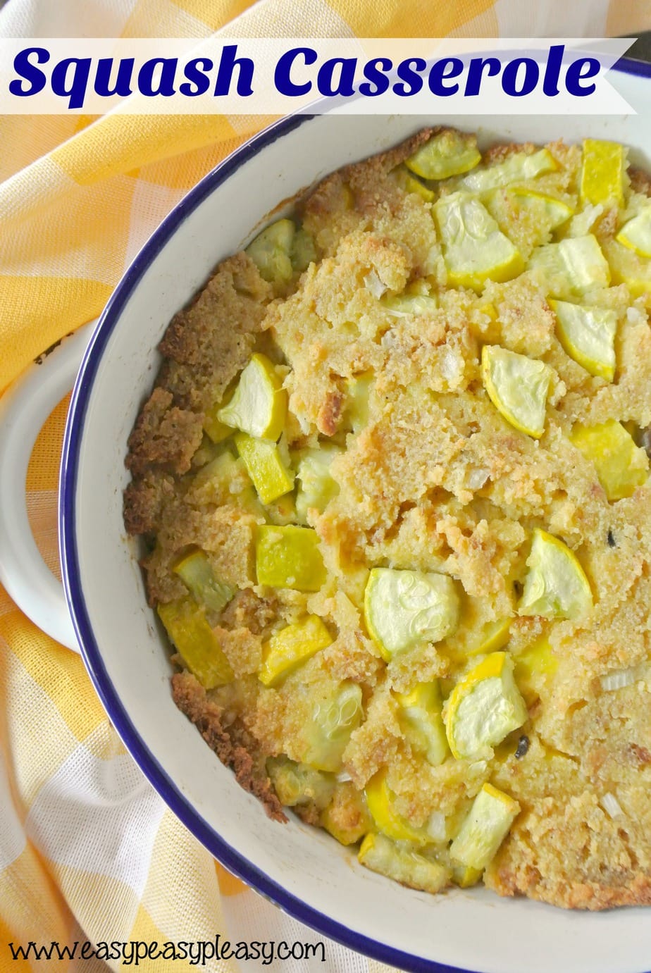 This easy to make squash casserole is the perfect way to use up all those garden veggies.