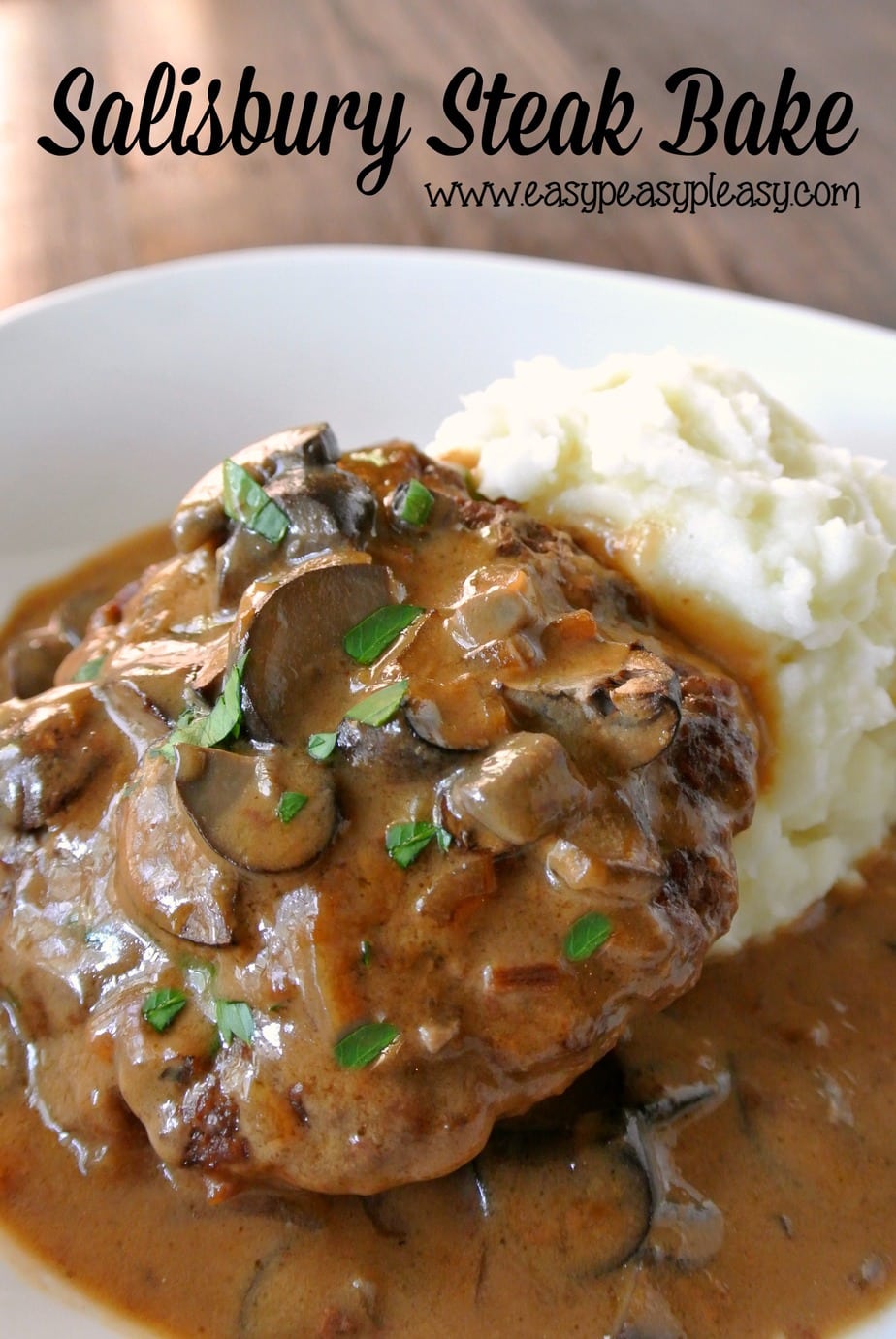 Why stand over the stove if you can make this deliciously Easy Salisbury Steak Bake!