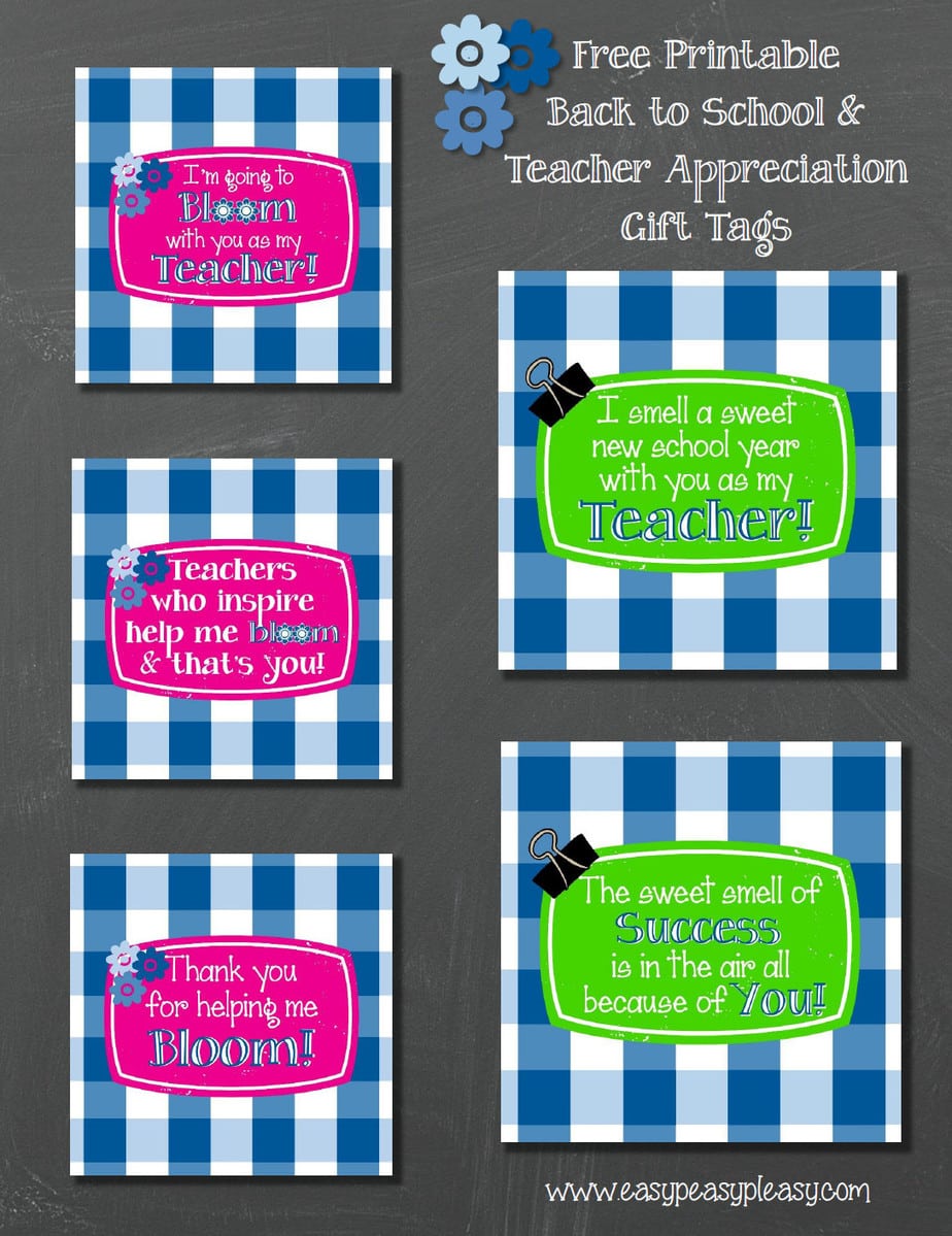 Teacher Thank You Gift Tag