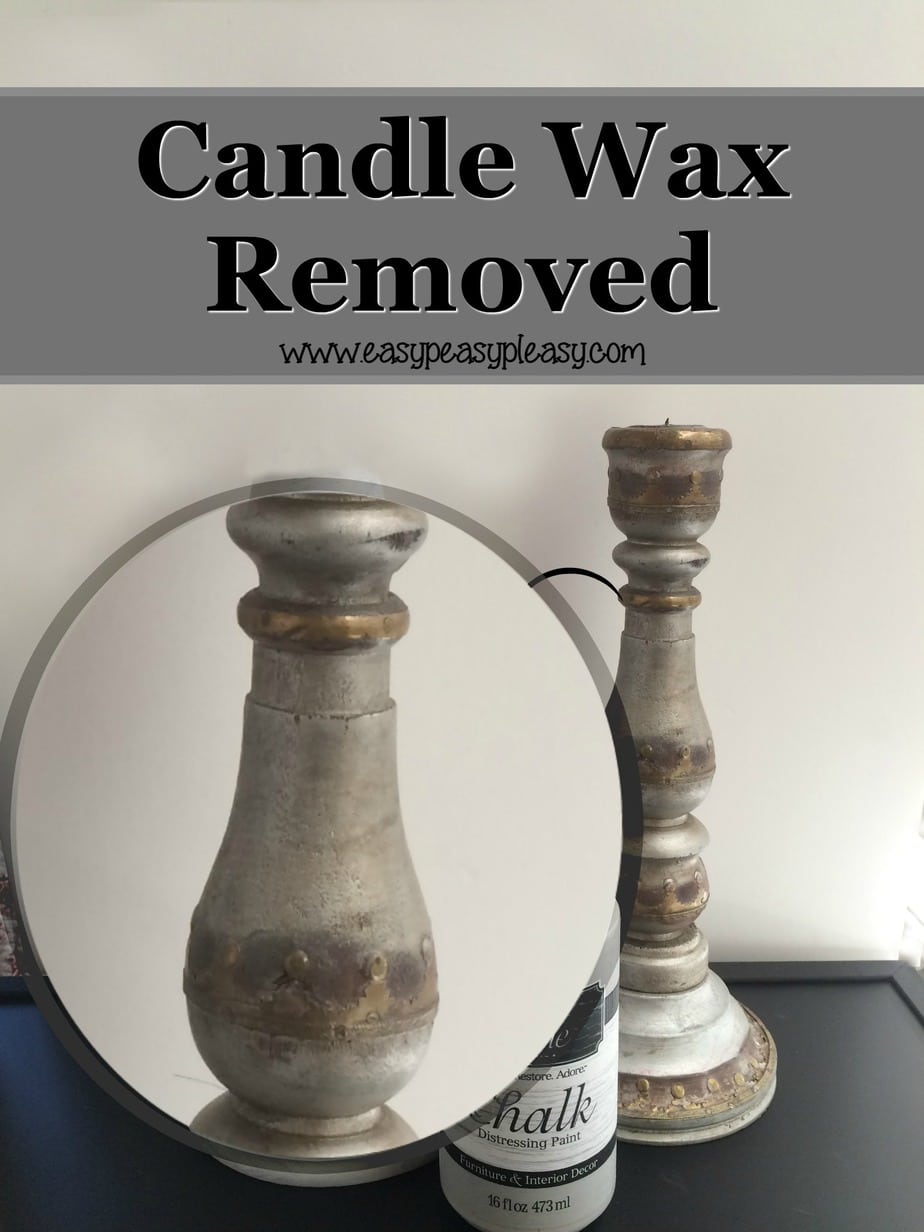 How to easily remove candle wax to makeover yard sale candle holders.