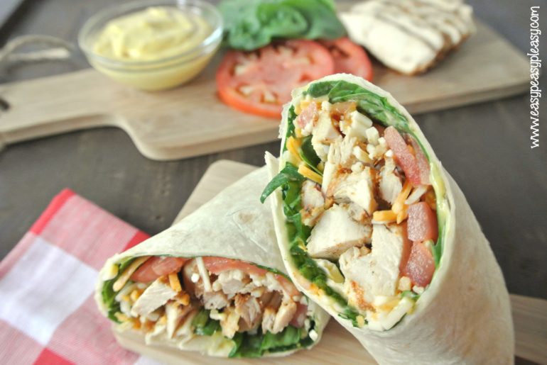 How to make a picture perfect grilled chicken wrap with step by step instructions.