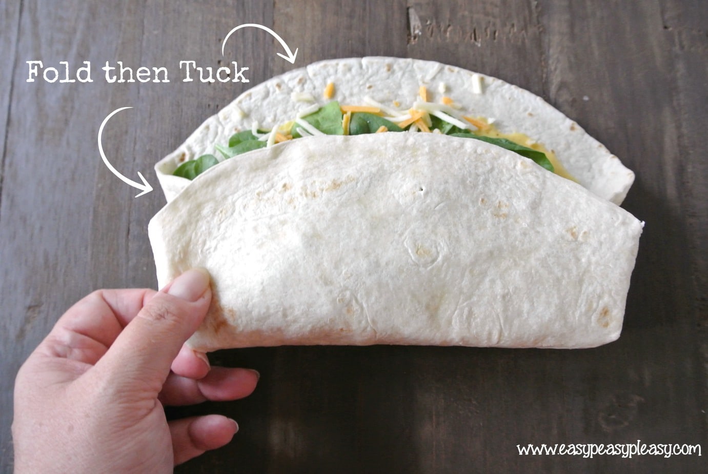 How to make a picture perfect wrap. Fold then tuck.