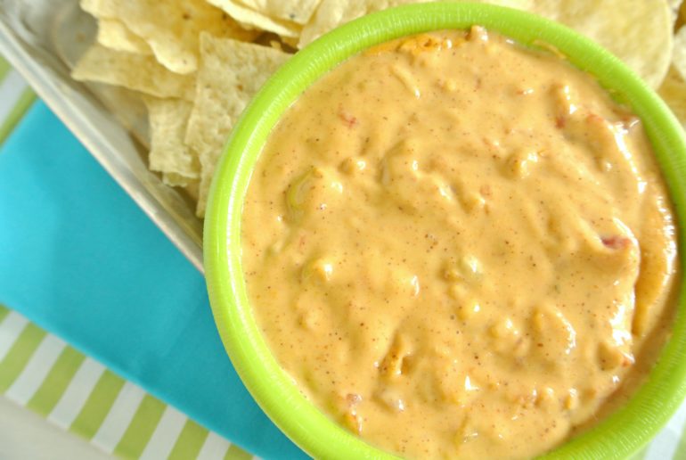 Kicked Up Crockpot Velveeta Cheese Dip