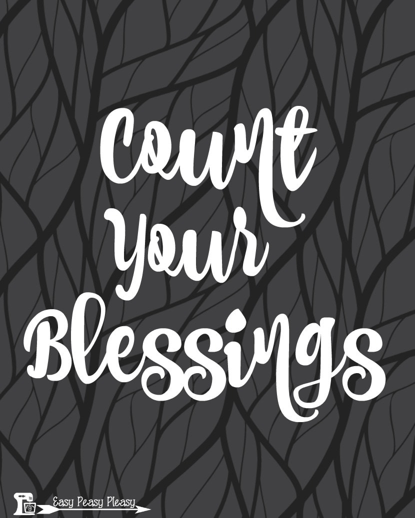 Count Your Blessings free Thanksgiving Printable 8x10