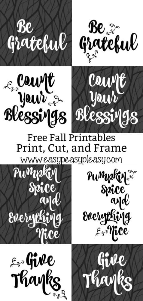 Free Thanksgiving Printables - Easy Peasy Pleasy