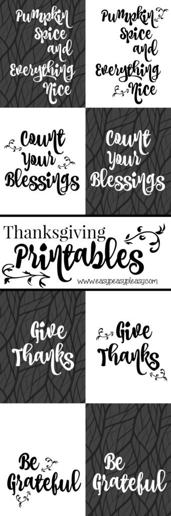 Free Thanksgiving Printables - Easy Peasy Pleasy