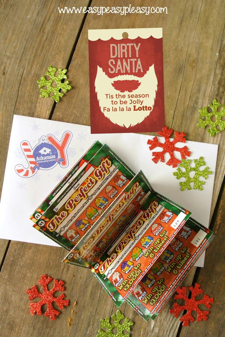 Holiday Lottery Scratch-Off Ticket Gift Idea + Printable Cards