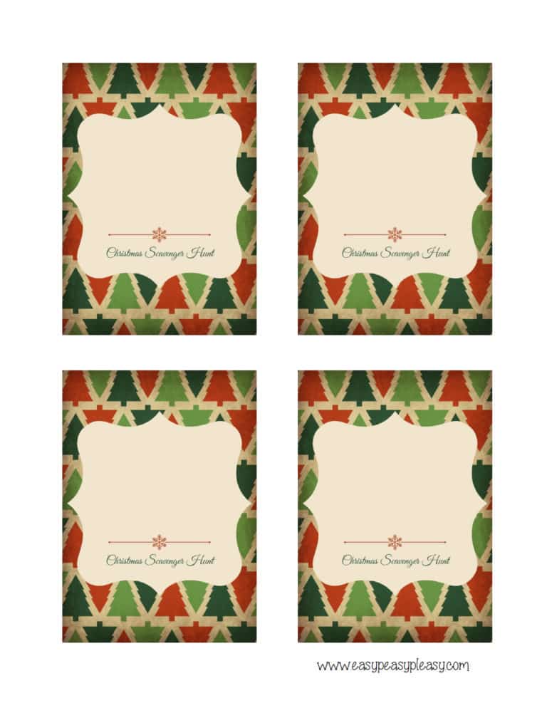 Christmas Scavenger Hunt With Free Printable Clues - Easy Peasy Pleasy