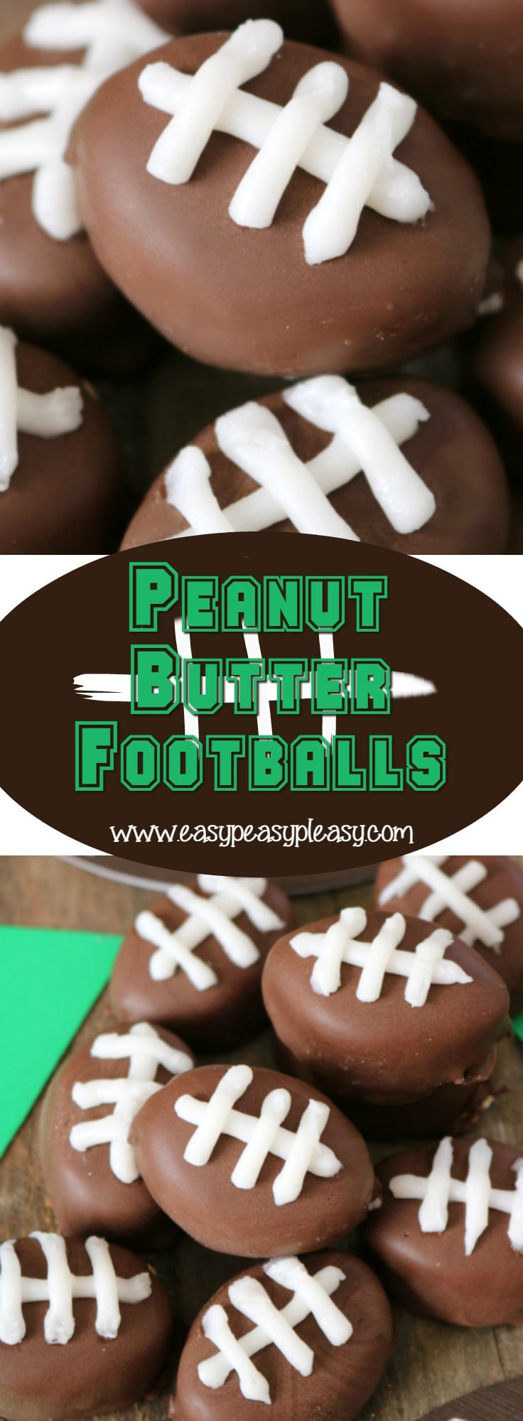 Peanut Butter Balls that will make football fans cheers make the perfect sweet treat on Game Day. Superbowl food made easy.