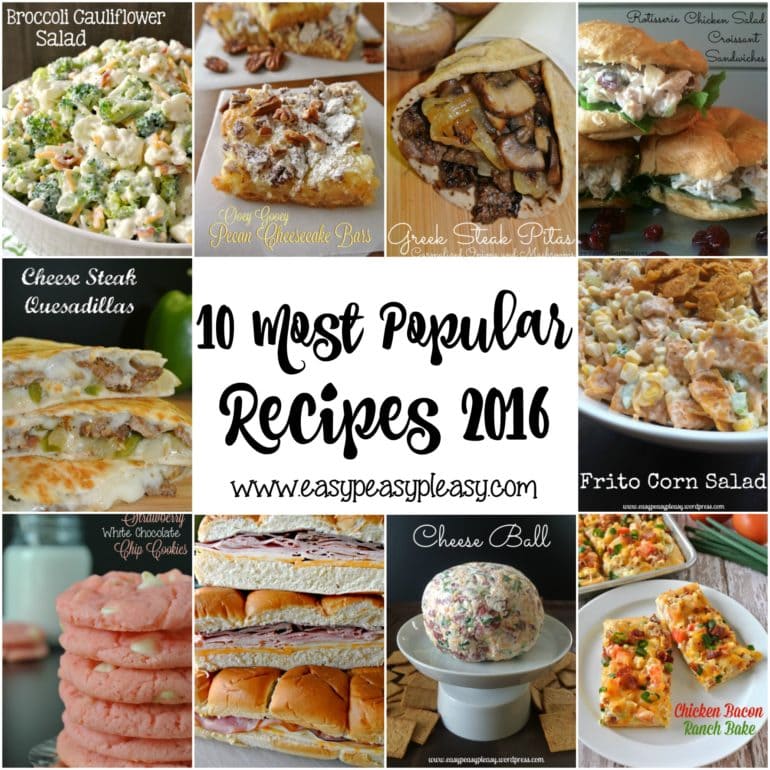 Top 10 Most Popular Recipes 2016