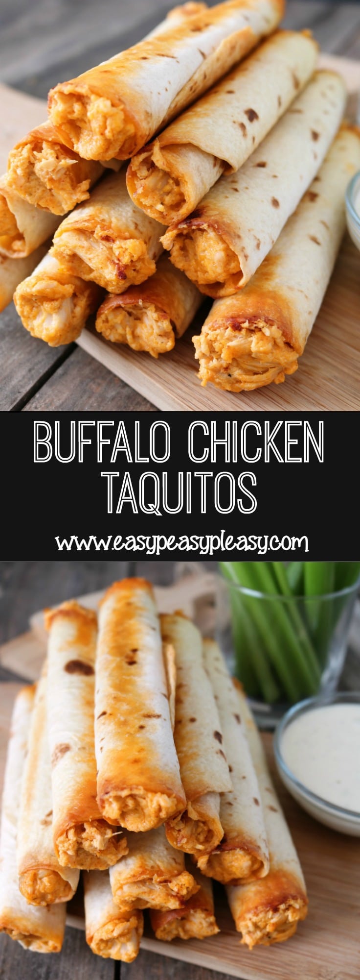 You will love these Buffalo Chicken Taquitos if you love Buffalo Chicken Dip. Its the perfect handheld appetizer or weeknight meal.