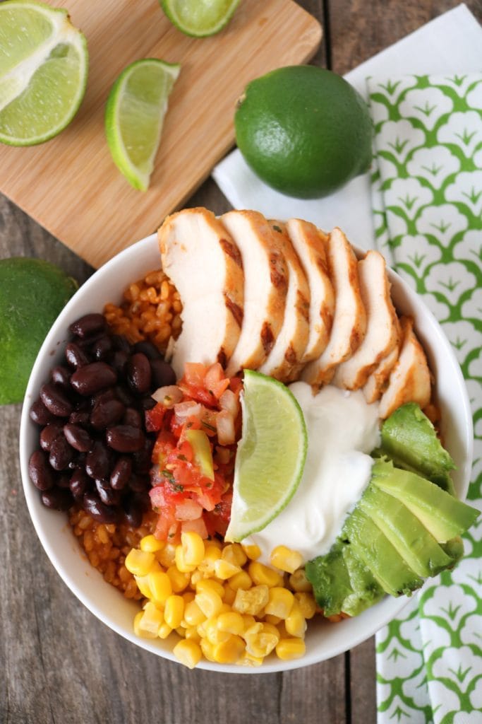 Mexican Brown Rice Cantina Bowl Packs A Flavor Punch! - Easy Peasy Pleasy