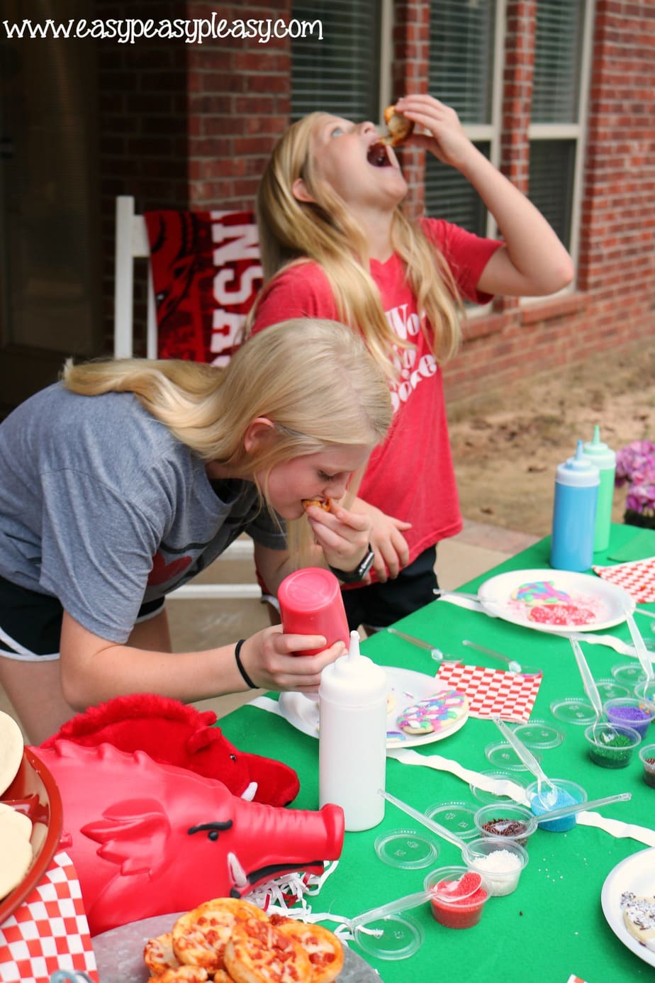 Cookie Decorating and Pizza snacking on game day!