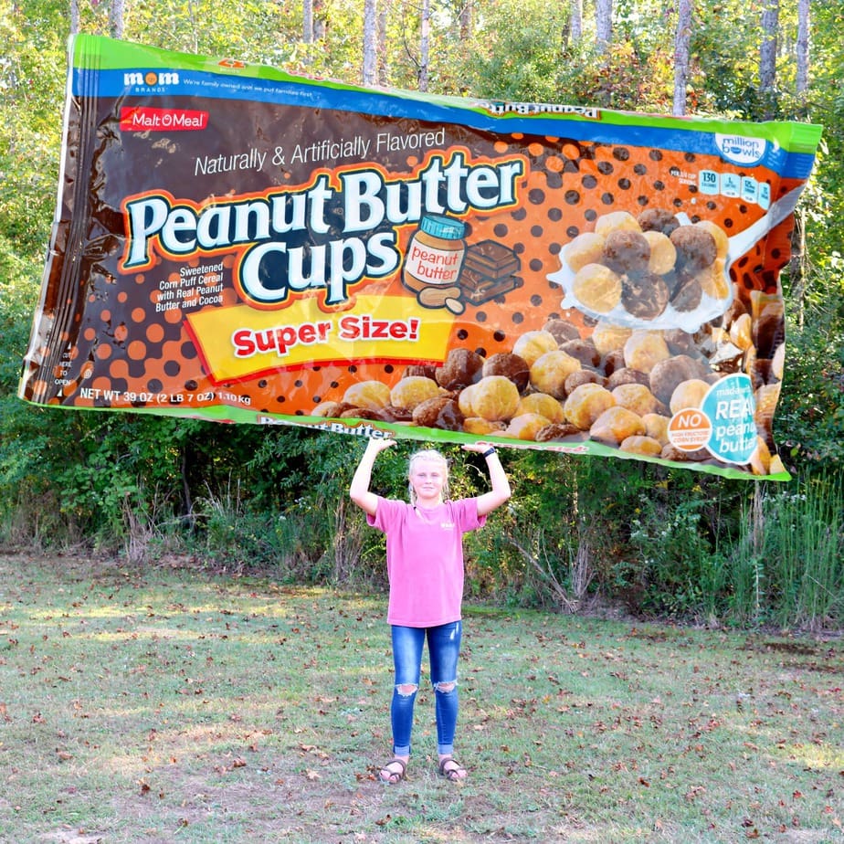 Peanut Butter Cups Cereal in a Super Size Bag that make the best cereal snack mix! (ad)