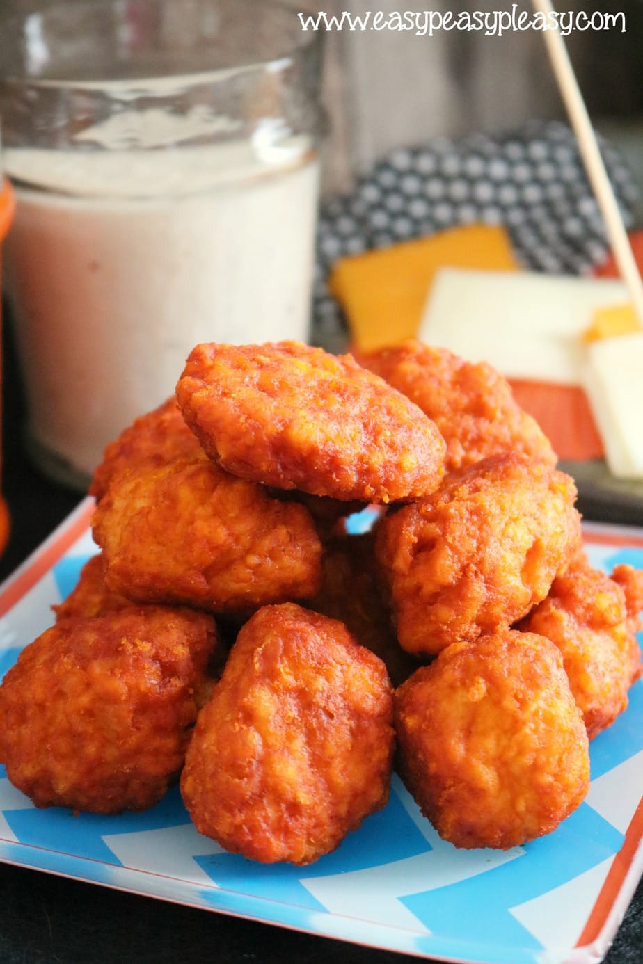 Tyson Boneless Buffalo Chicken Wings are perfect for Buffalo Chicken Sliders!