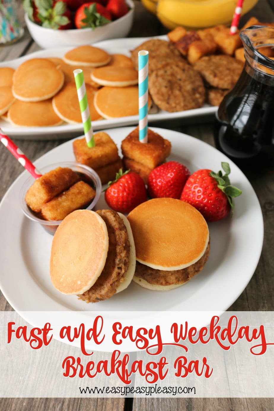 Create a fast and easy weekday breakfast bar your kids will love with this easy weekday breakfast idea from easypeasypleasy.com