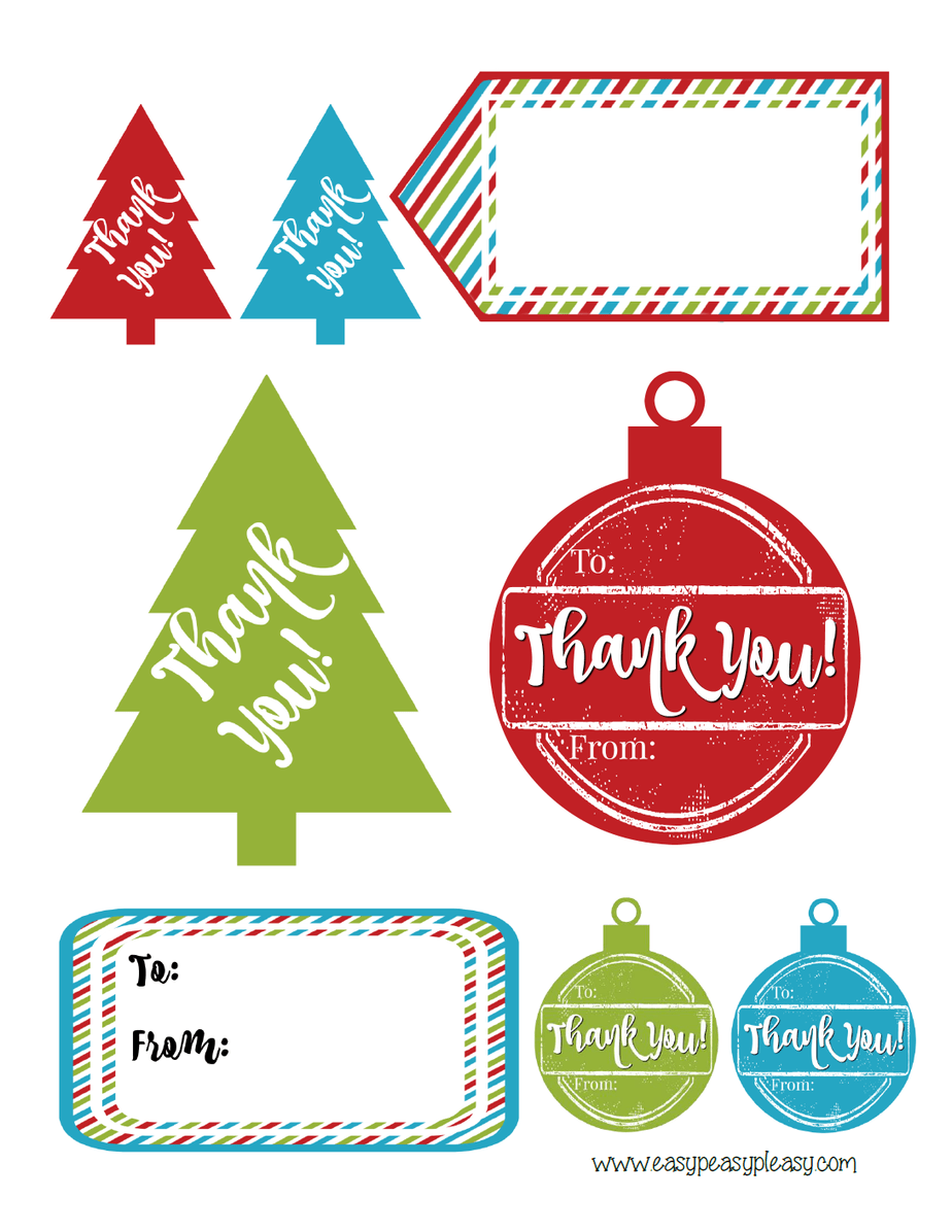 Free Printable Holiday Gift Tags